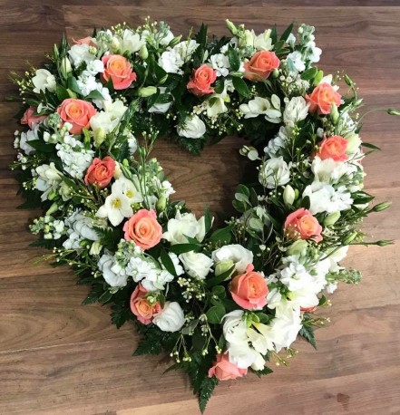 Coral And White Open Heart