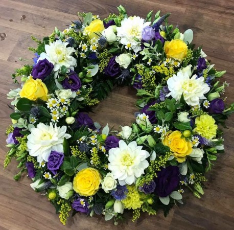 Summer Purple and White Wreath