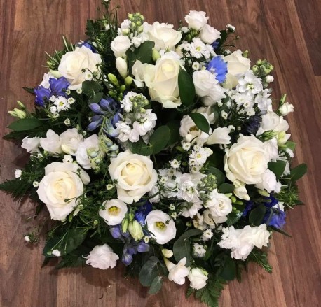 White and Blue Posy