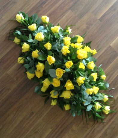 Yellow Rose Casket Spray