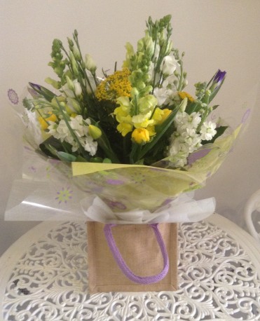 Spring Hand Tied Yellow and White