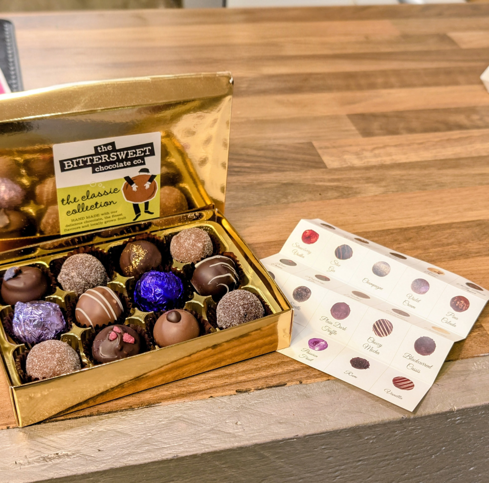 Box of 12 Artisan Truffles by Bittersweet Chocolates