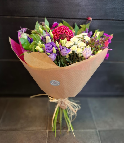 Cool Breeze - This classical stylish collection of flowers, make this hand tied the perfect gift. Flowers professionally arranged and delivered by a local florist.