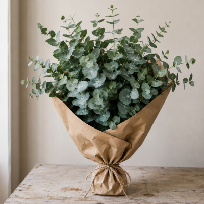 Botanical Edit - Eucalyptus Bunch - A beautifully fragrant bundle of fresh eucalyptus, simply wrapped and ready to enjoy. Perfect for styling in your favourite vase, adding natural greenery to your home or hanging in the shower for a spa-like ritual.