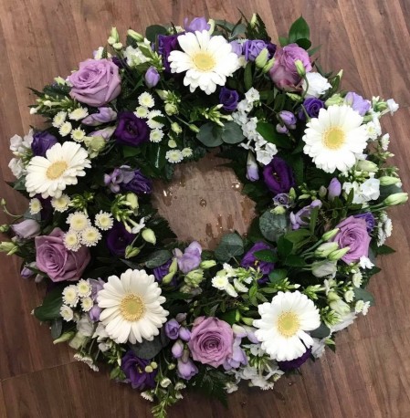 Lilac and White Wreath
