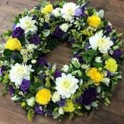 Summer Purple and White Wreath