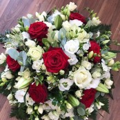 Red Rose, Lily and Freesia Posy