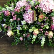 Summer Country Garden Casket Spray