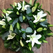 White Lily Wreath