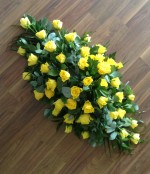 Yellow Rose Casket Spray