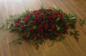 Red Rose and Carnation Casket Spray