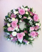 Pastel Pink And White Wreath